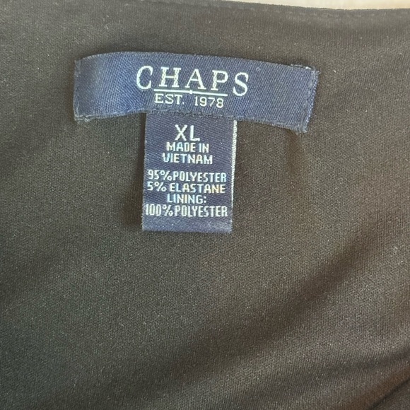 Chaps Black Cowl Neck Midi Dress | 3/4 Sleeve | Lined | Size XL - Picture 8 of 8